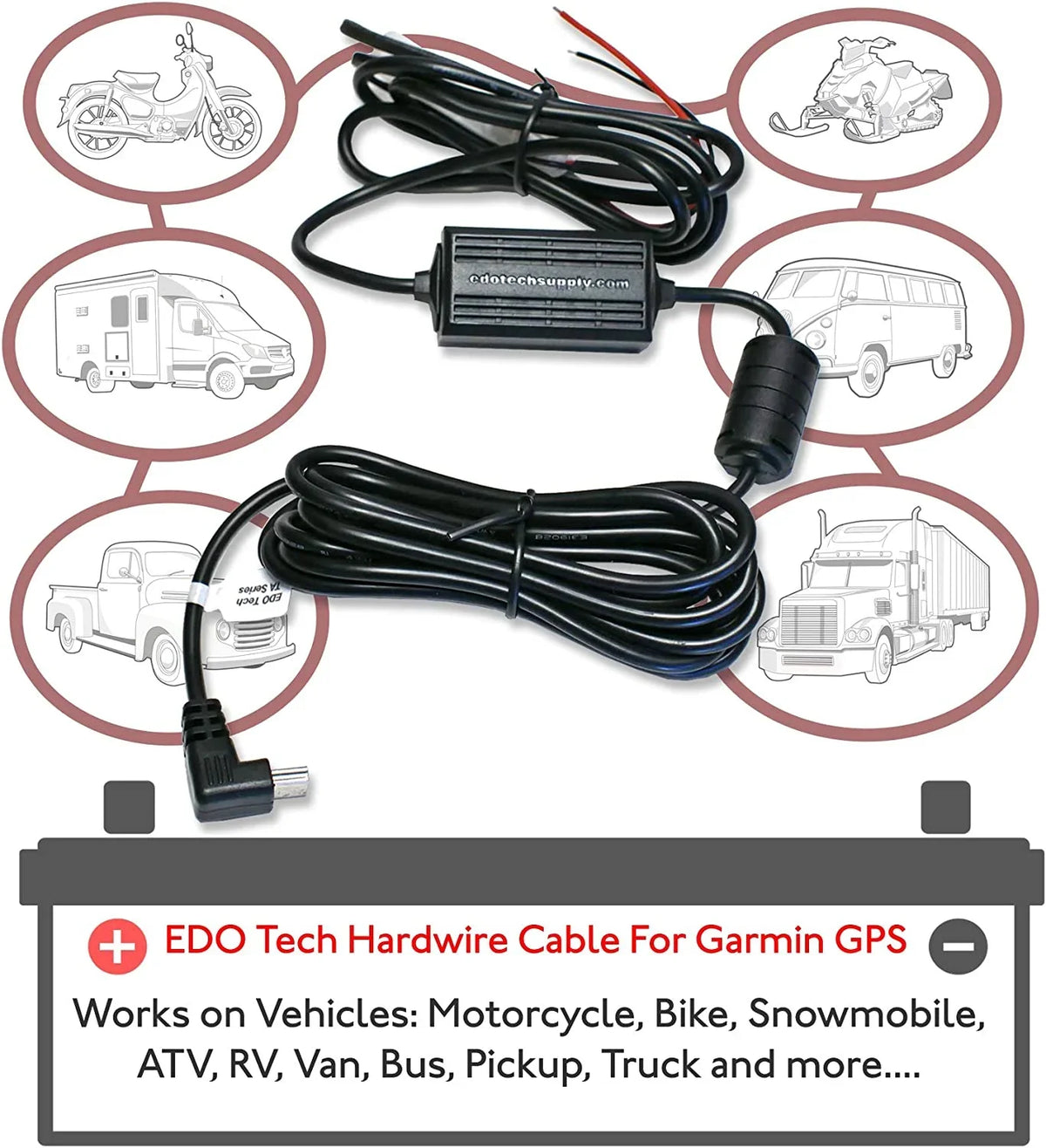 Drive Hardwire 57lm 2595lmt 2597lmt Charger Power Nuvi 40lm Direct 51lm 50lm for Car Kit Garmin Tech EDO USB 52lm Cord