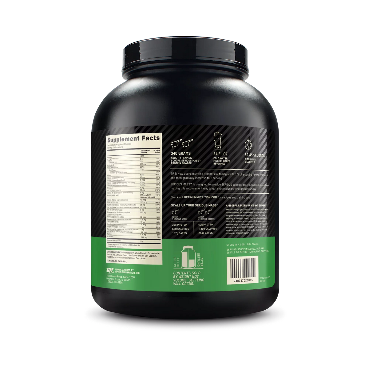 lb 6 Optimum High Weight Serious kg) Nutrition Mass, (2.72 Gain Protein Strawberry, Powder,