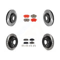 Cooper Semi-Metallic Front Rear Disc Transit KDS-100772 And Mini Kit Auto Brake - Drilled Pads Slotted For Rotors Coated