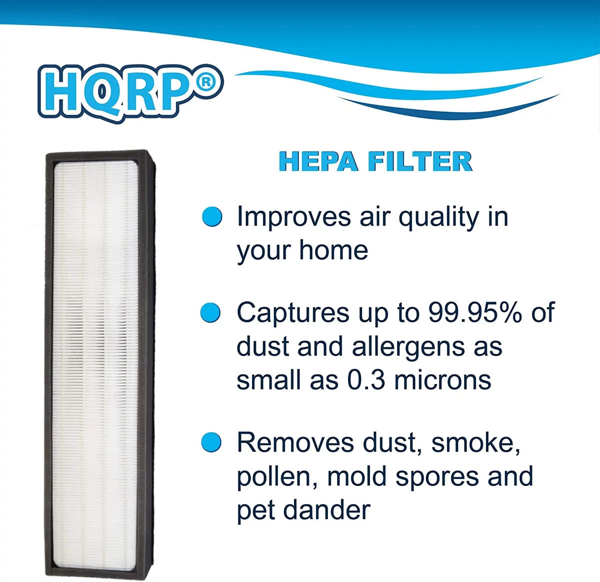 for Replacement BXFLTZ Tower 2-pack Z & XL Purifier BXAP250 Filter Air HQRP fits Black Decker
