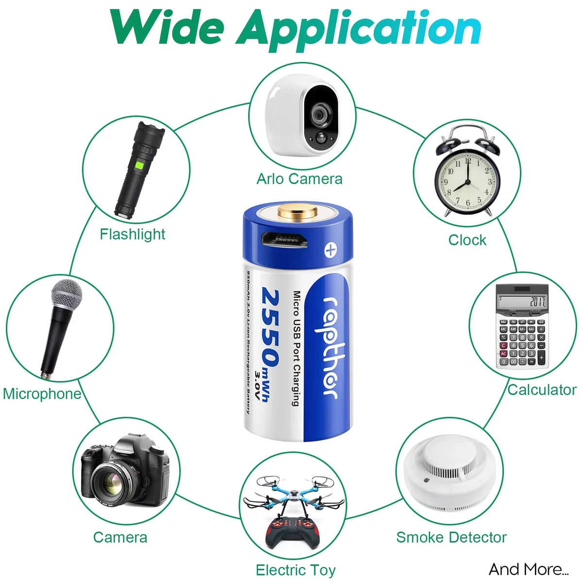 of with Arlo Compatible Arlo VMC3030 Pack Wireless VMS3430 Rapthor VMK3200 Batteries (850mAh) Security Camera Rechargeable VMS3330 VMS3130 4