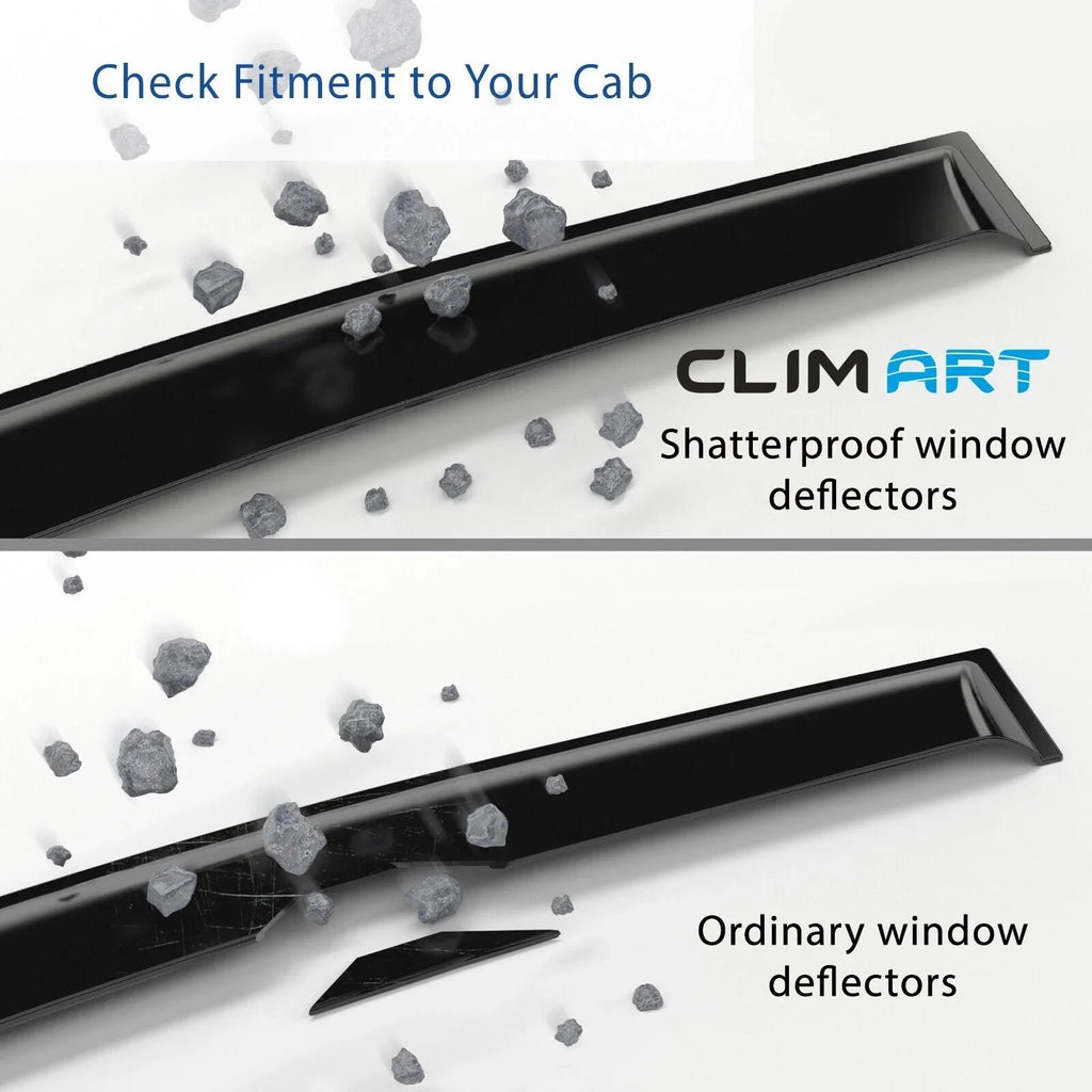 4 Original Expedition Guards in-Channel CLIM Deflectors, Visors, Incredibly Window Compatible Window with Durable ART 618291 pcs. Vent Rain Deflector, 2018-2024, - Vent Ford