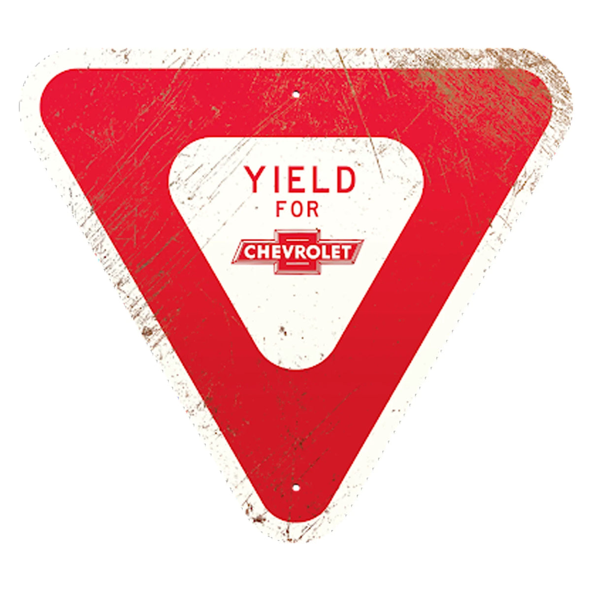 Sign Thick Chevrolet Yield Aluminum