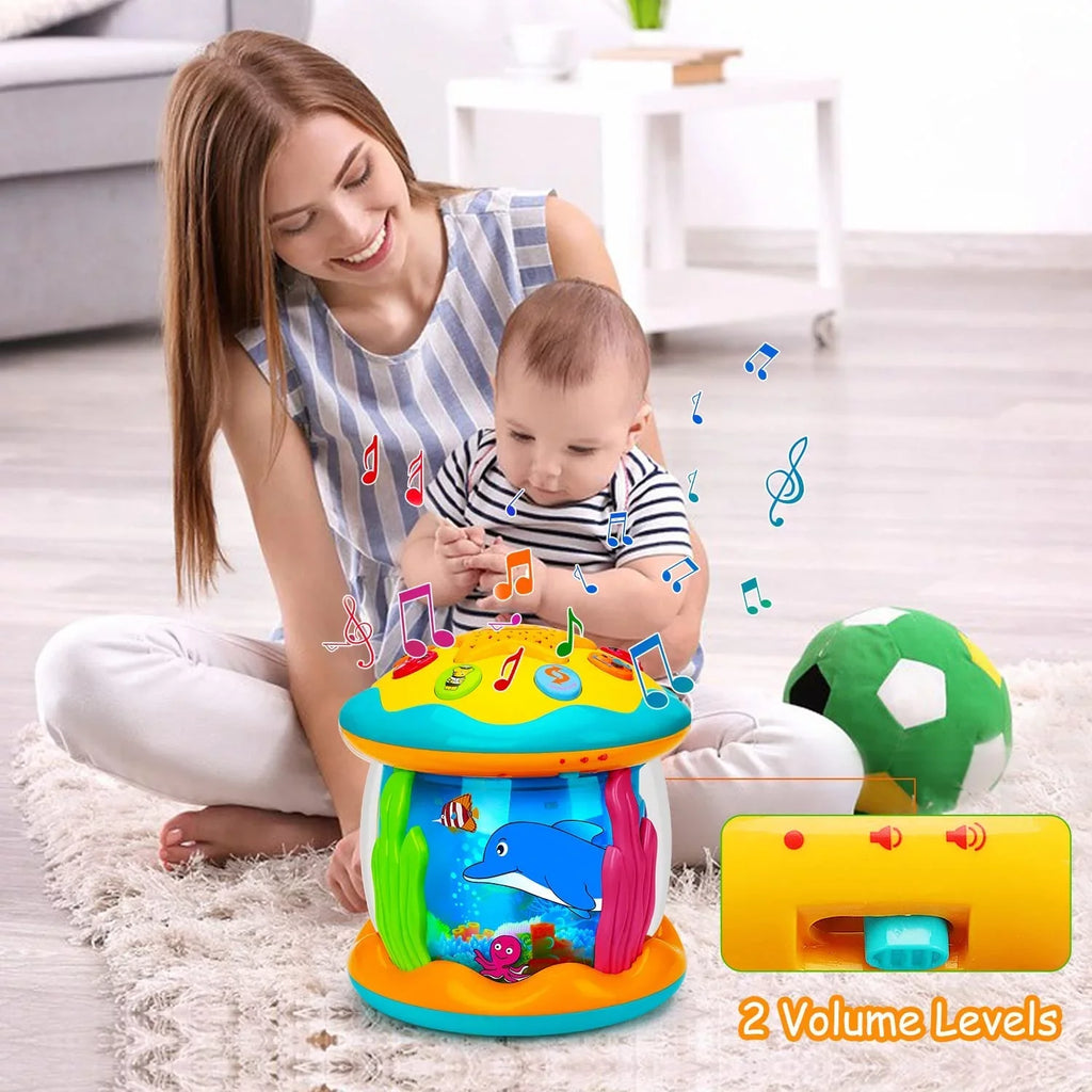 Projector Months Baby Musical 4 ISHANTECH 12 1 Rotating Up Toys to Ocean Toys Light Crawling in 6 Tummy Time Learning