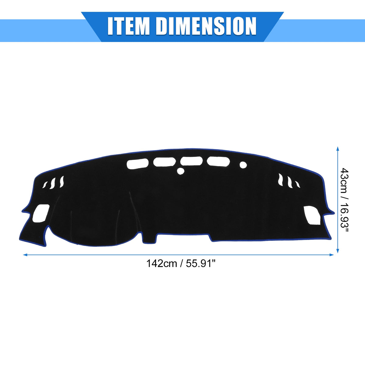 Dashboard Car Nissan Kicks Unique Cover Compatible Protective Bargains Blue Center for Polyester Console 2017-2020