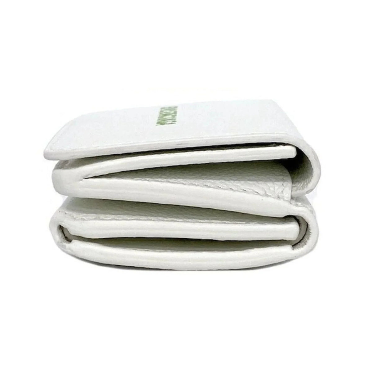 Trifold Balenciaga Wallet Mini White 593813 Logo Everyday Leather