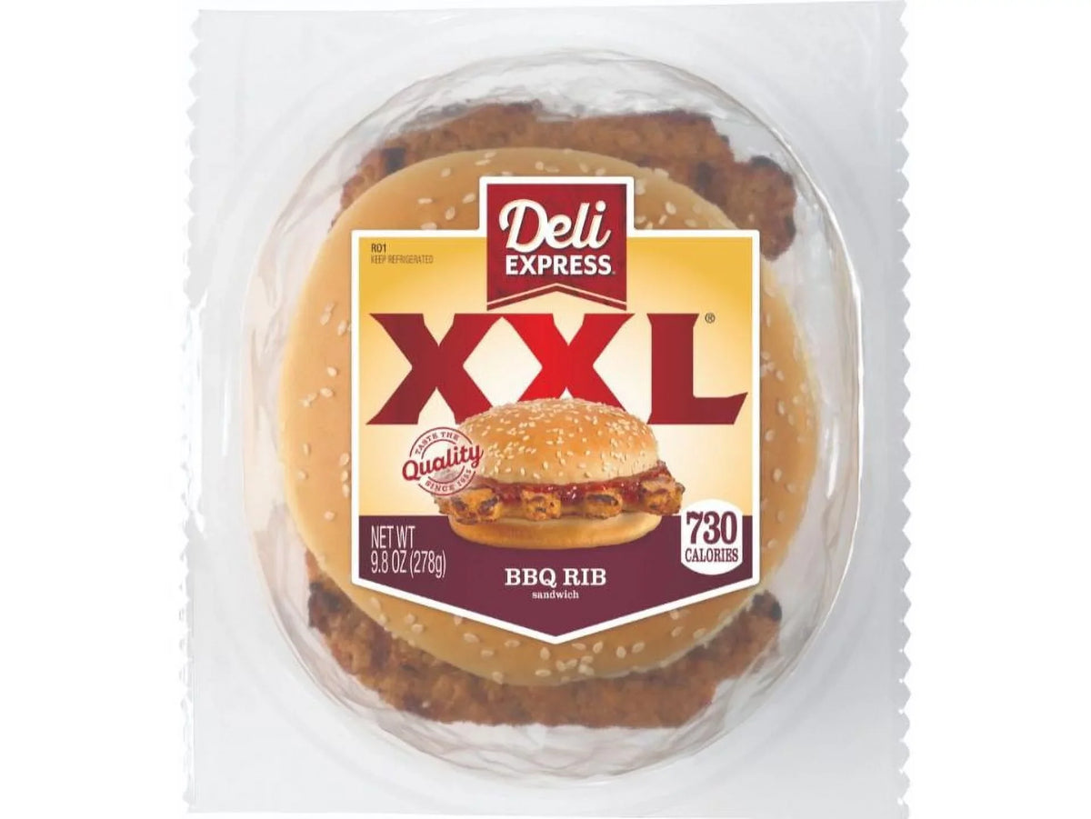 Sandwich Deli Rib BBQ 9.8oz Express (PACK 6) OF XXL