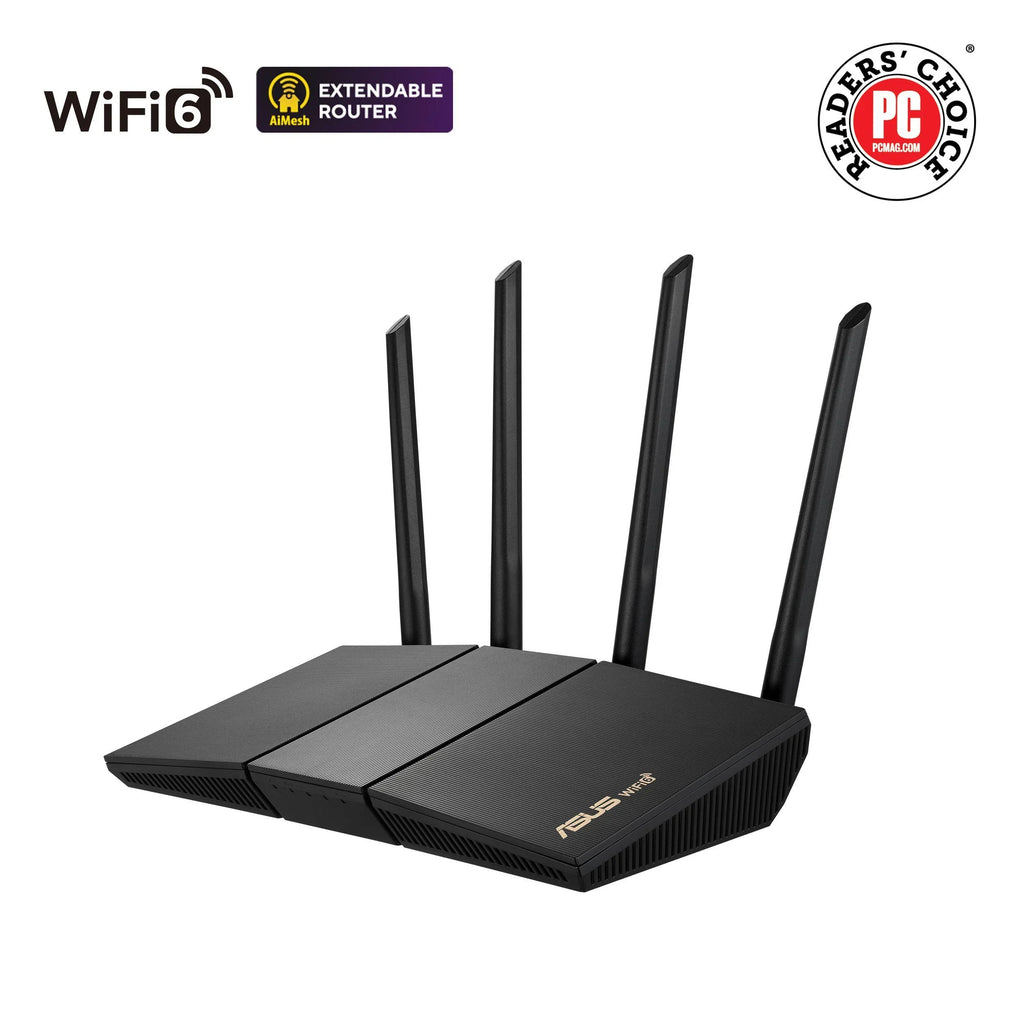 WiFi ASUS Gigabit - Lifetime Dual Control, Parental Internet (RT-AX57) Router Compatible, Gaming 6 Band Streaming, Wireless Security, Included OFDMA & Internet Router, MU-MIMO, AiMesh
