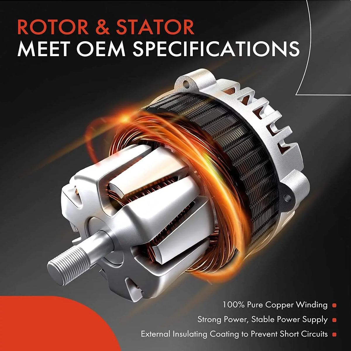 SLX Pulley V6 Alternator A-Premium Acura 12Volt Compatible & 1999, Trooper CW 90Amp with Clutch 6-Groove 2000-2002 Isuzu 3.5L,