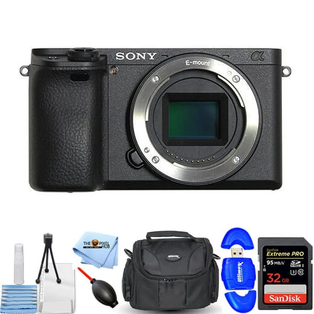 Digital Mirrorless Only) a6400 Bundle 32GB Sony Essential Alpha - (Body Camera