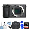 Digital Mirrorless Only) a6400 Bundle 32GB Sony Essential Alpha - (Body Camera