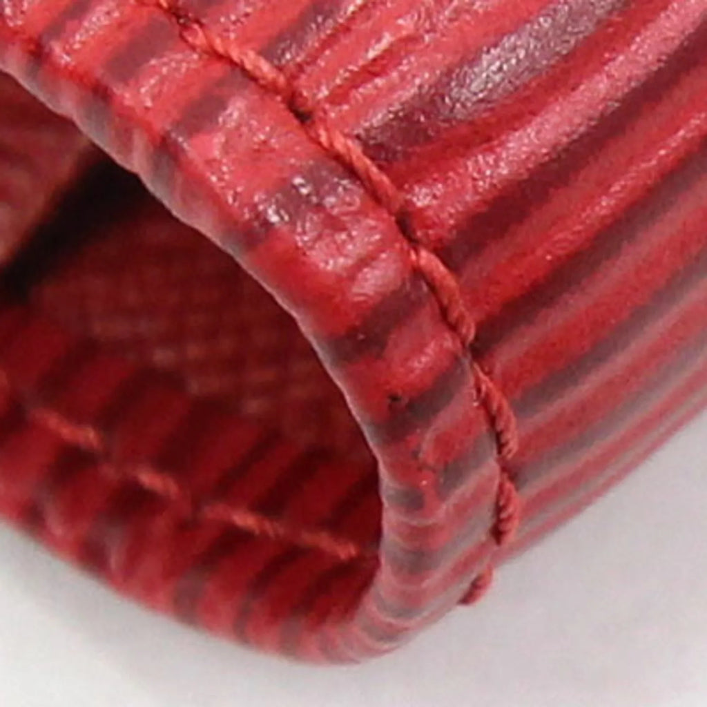 Louis International Tresor Pre-Owned Vuitton Castilean Ladies Wallet M63387 Red Porto Tri-Fold Epi (Good)