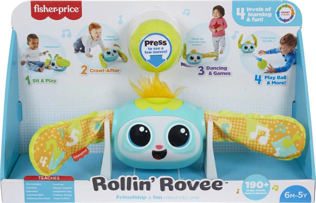 Toddler Rovee Toy Baby with Lights, Toy Learning Rollin’ Child and Preschool and Music Fisher-Price