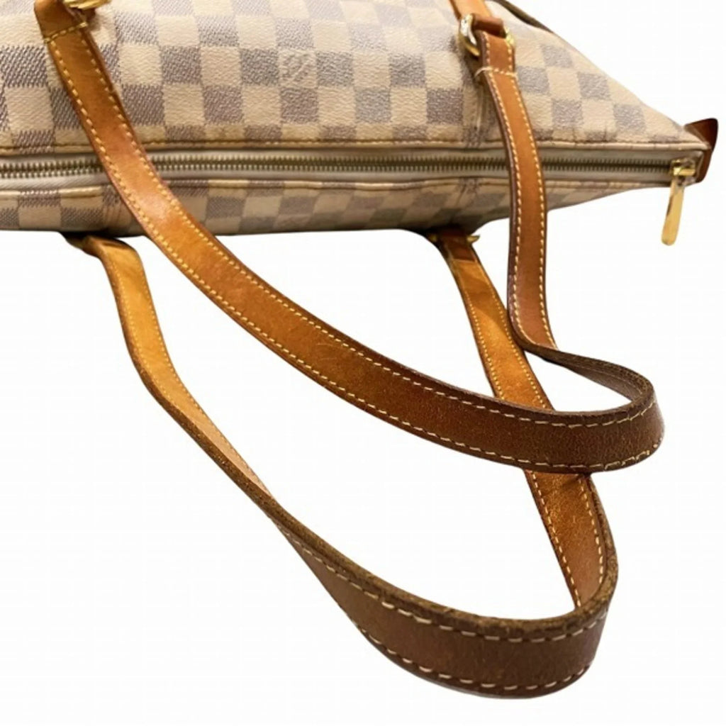 Bag Azur Louis Damier Vuitton (Fair) Tote Pre-Owned N41279 Ladies MM Totally Shoulder