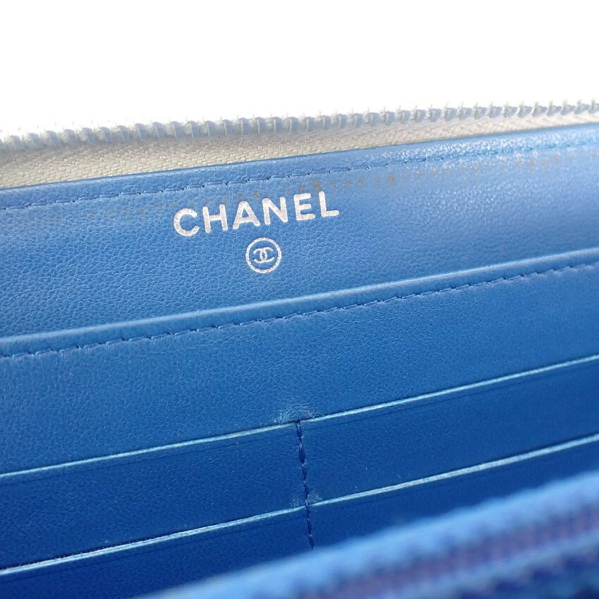 wallet long mark computer here Cambon (Good) board Pre-Owned matelasse CHANEL circuit pattern Chanel