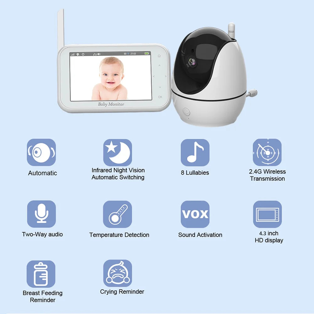 Monitor Loop LCD Infrared 4.5 720P with Screen Infrared Camera - Dazzduo Motion Vision Inch OWSOO inch 8 2 - Video Camera LCD Includes 8 4.5 Audio 4.5 Way Audio Wireless Camera,Function LCD 2-Way