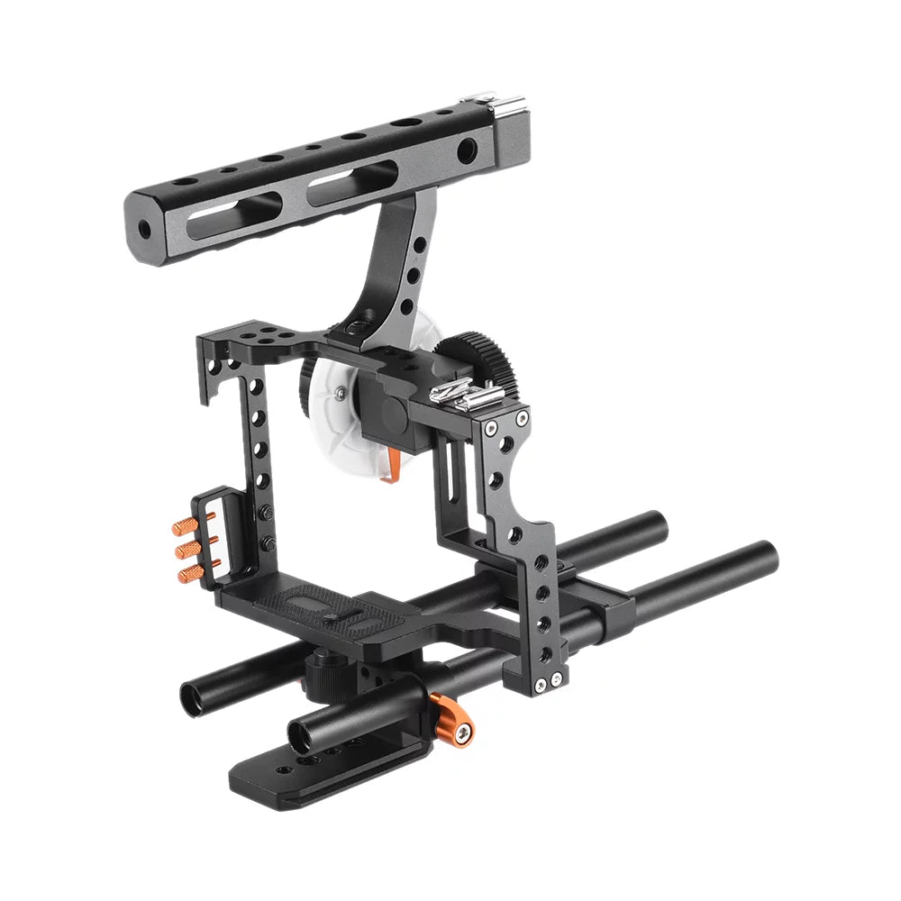 Alloy Film Box Handle Camera + + + Andoer Camera Video 15mm + W/matte + Cage,Handle Rod Aluminum Camera C500 + + Camera Aluminum Kit Alloy Box Handle A7s/a7/a7r/a7rii/a7sii/a7iv Alloy 15mm + Video