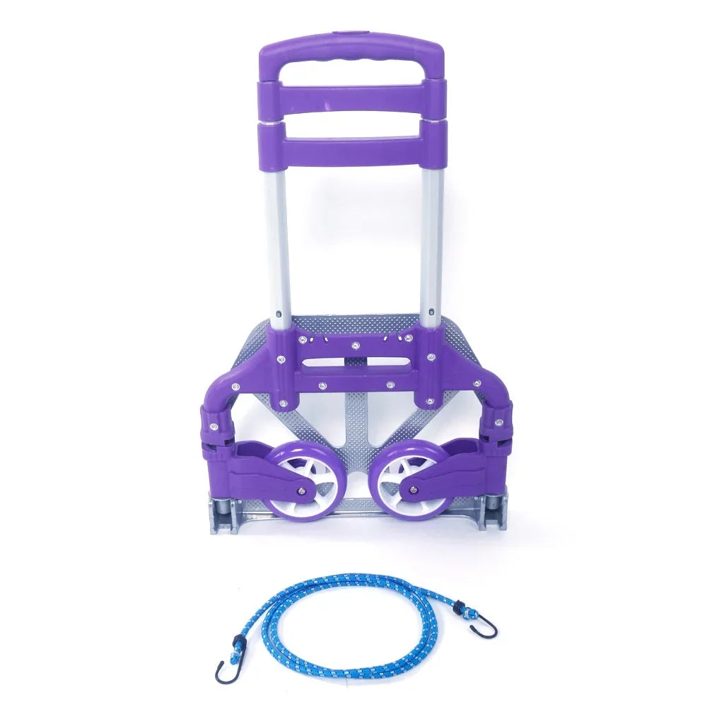 Luggage Purple Trolley Truck Push Portable Folding Dolly BMTBUY Hand Collapsible Cart Aluminium