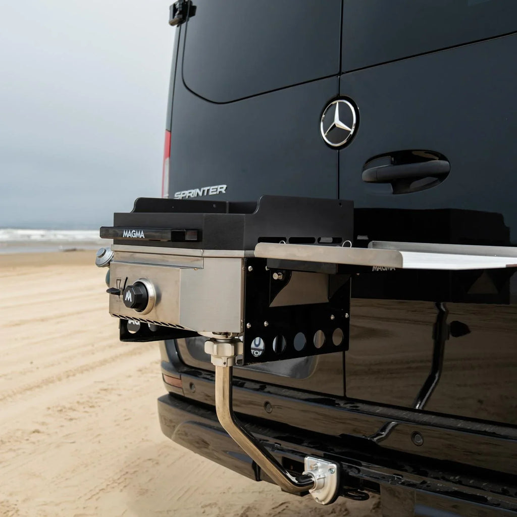 T10-343 Magma Mount - Crossover Rectangular Hitch Slide Grills For & Stovees Camping Trailer