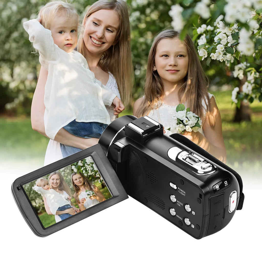 Sensor -Shaking Video DV Professional Microphone Handheld Andoer IPS with 4K Mounting Burst Shoe Camcorder for 3.0 Digital Function Inch CMOS Hot