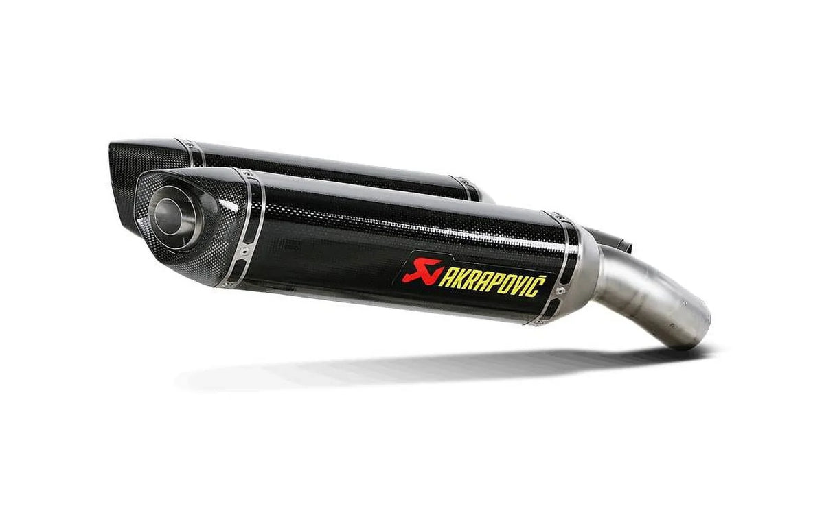 Fiber Line Dual Mufflers S-D10SO3-ZC Slip-On Carbon Akrapovic Exhaust -