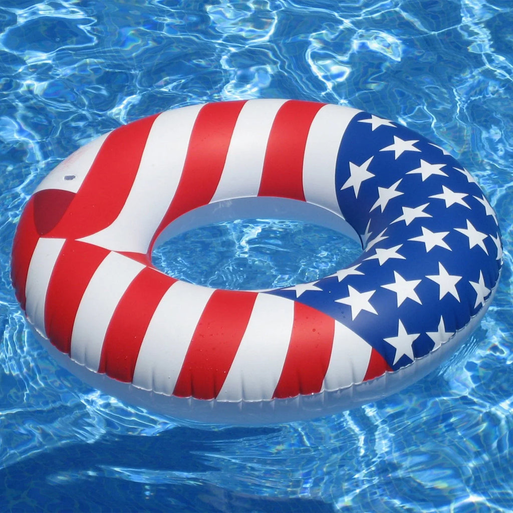 Float Swimline American Tube Flag Pack) 36 Inch Inflatable Swimming (12 Pool