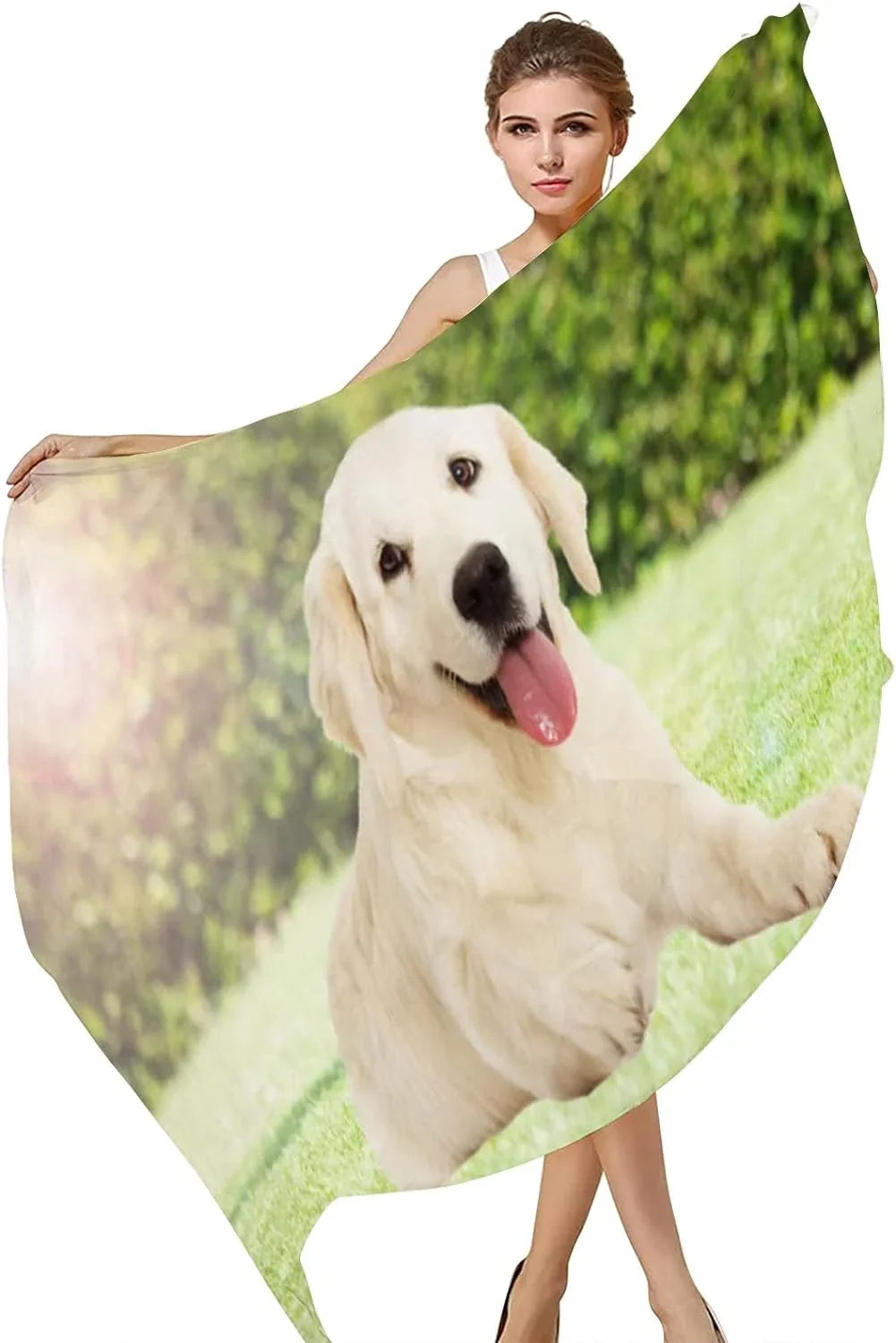 Wrap Silk Looking Neck Scarves Long Women Girls Shawl for Golden Retriever Hyjoy Scarf Outdoors Lightweight