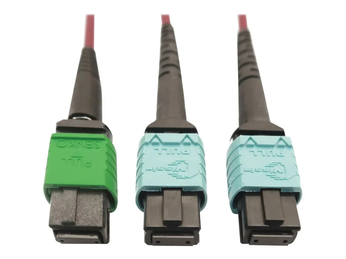 cable - 400G Network Plenum - (x2) Magenta, 16F fiber Cable, - micron Eaton multi-mode multi-mode - Multimode - MTP/MPO-UPC - 3 OM4 Optic MTP/MPO-APC 3 optic Lite / MTP/MPO/UPC (F/F), to 125 MTP/MPO/APC Series (F) 12F Fiber 50/125 (F) 50 m Tripp to m