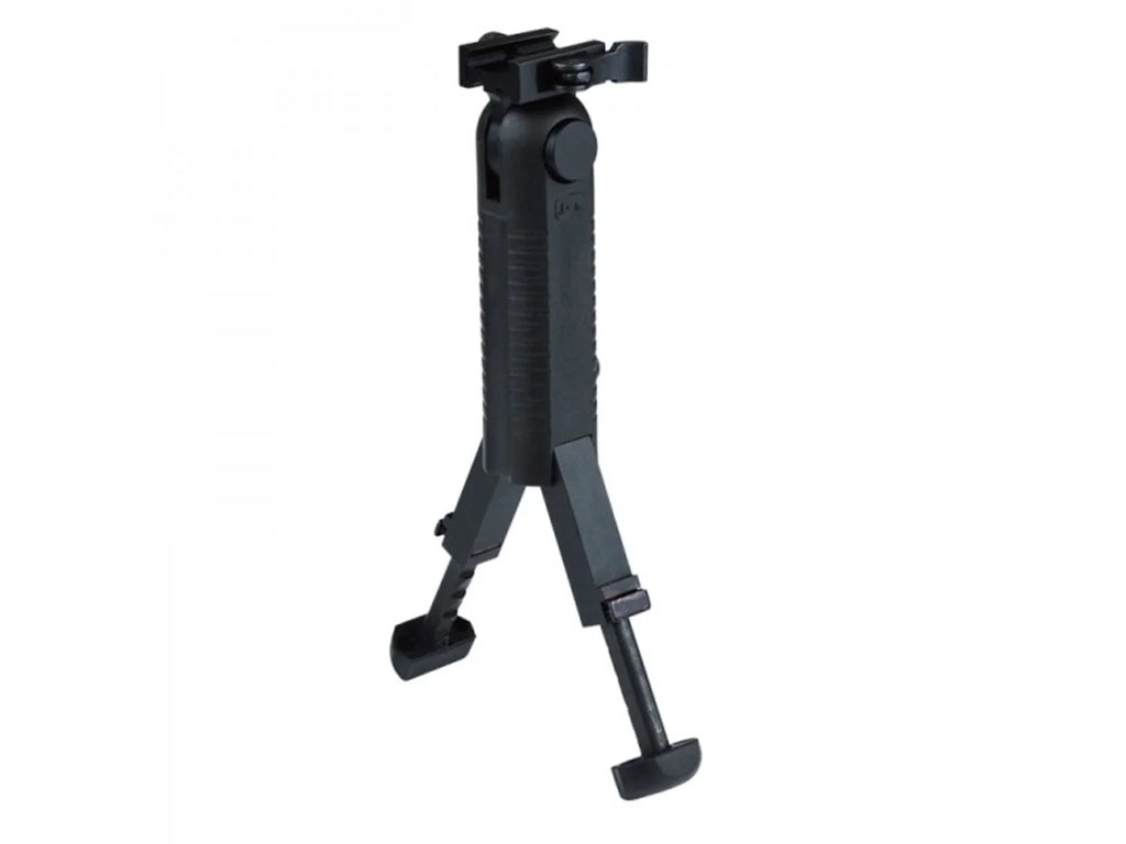 5-position Bipod Folding Gears Grip Lion Bipod, Black QR