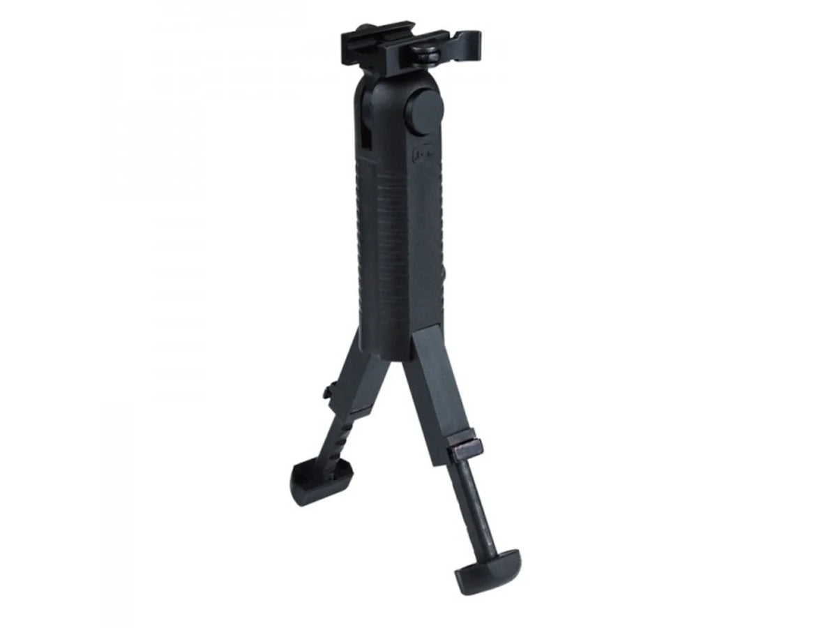 5-position Bipod Folding Gears Grip Lion Bipod, Black QR