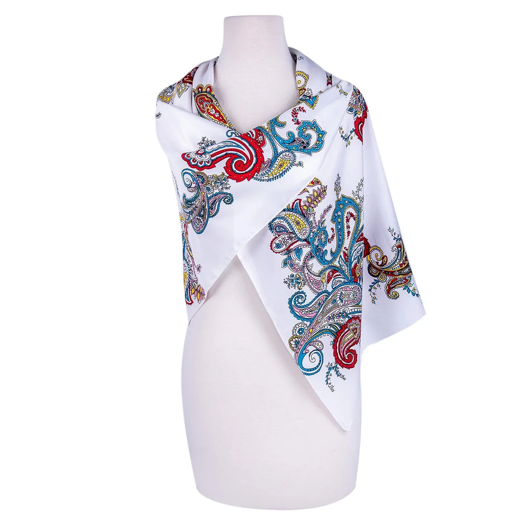 39x39” Tops Magic and Fashion Wrap Women Scarf GOODS STP Silk cm) (100x100 Wedding Shawl Land for Shawl Travel Evening for Shawl