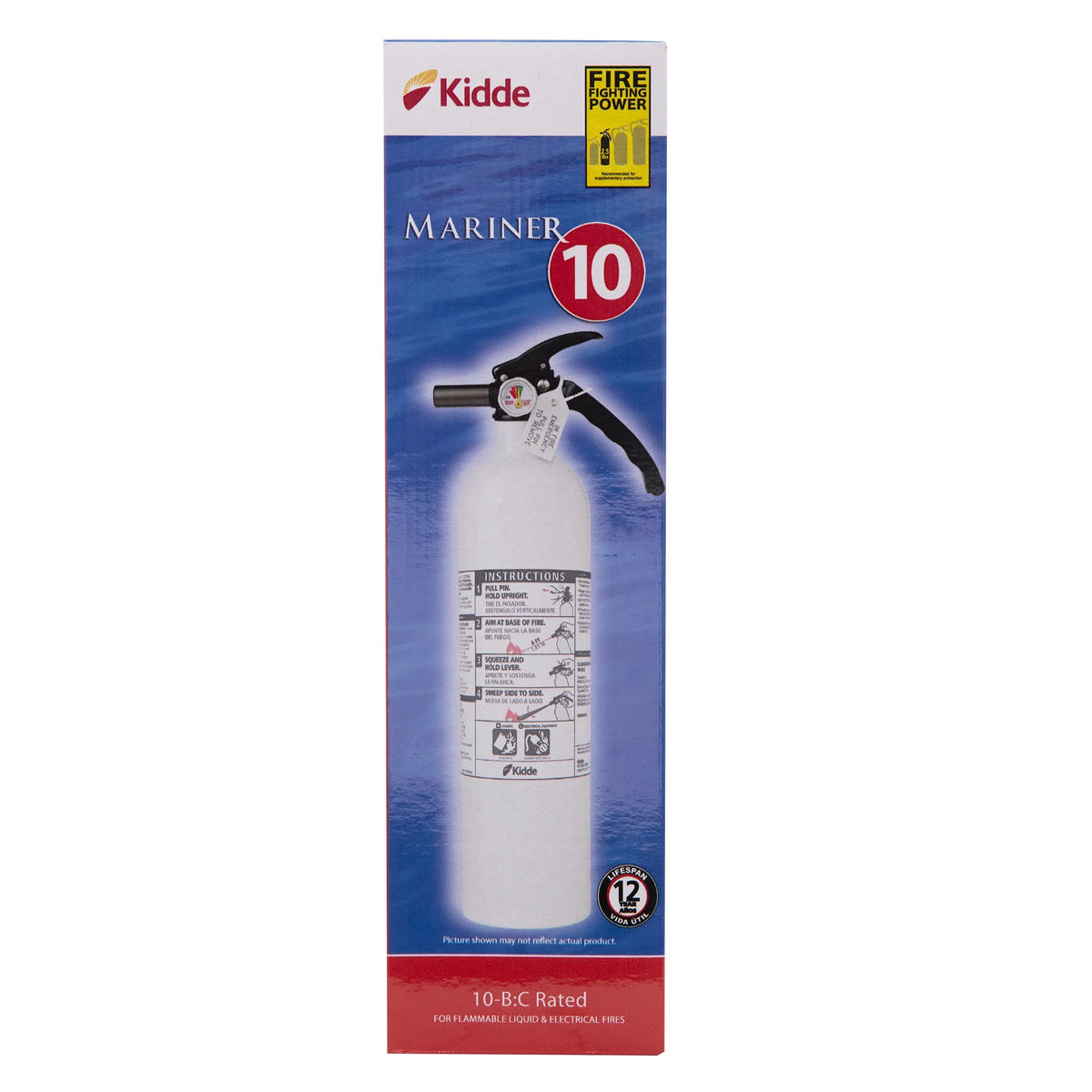 Rechargeable Not KD82W-10BC, Model 10-B:C, Fire UL Rated Kidde Extinguisher, Marine