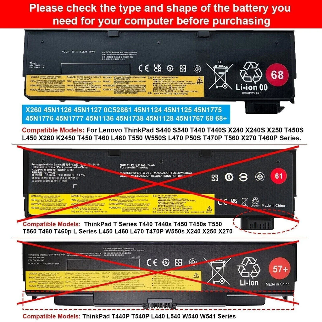 T470P Thinkpad T450 T550 Battery T460 45N1775 T440 For ✅68 L450 T560 T460P