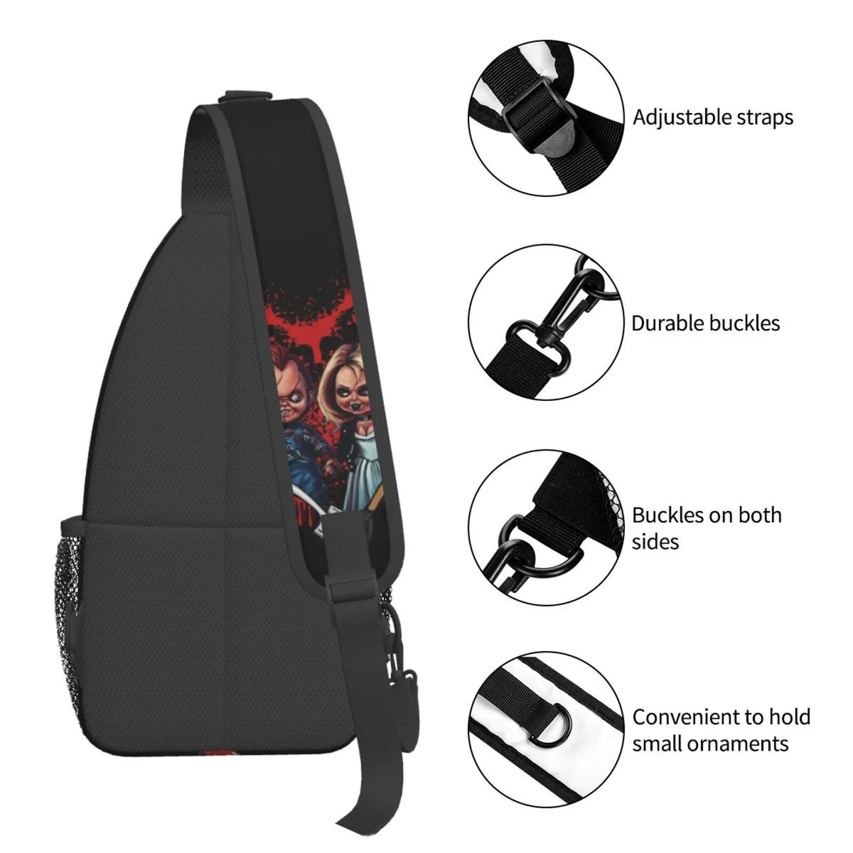 Bags Hiking Unisex Of Travel Crossbody Chucky Men Gifts Bag Backpack Shoulder Sling Women Play Bride For Daypack Chest