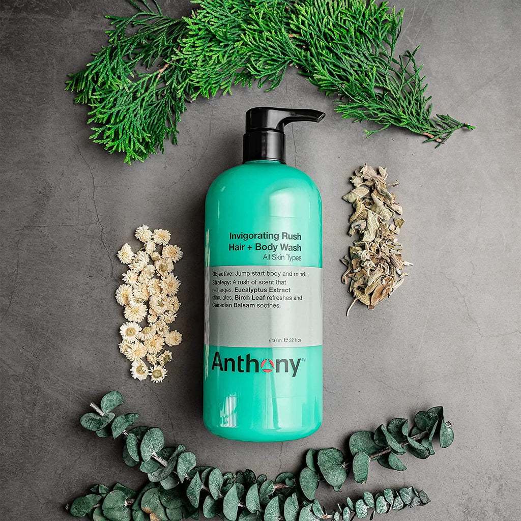 Invigorating Rush For Contains and Cleanses, Fl Canadian Hair Balsam, and Eucalyptus Oz, Anthony Extract, Leaf, Formula Refreshes, 32 Wash, Body That Birch and 2-In-1 Hydrates Hair Body, Soothes