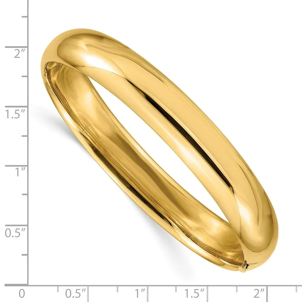 14k QHP7/16O Hinged Bracelet Bangle High 7/16 Polished Oversize