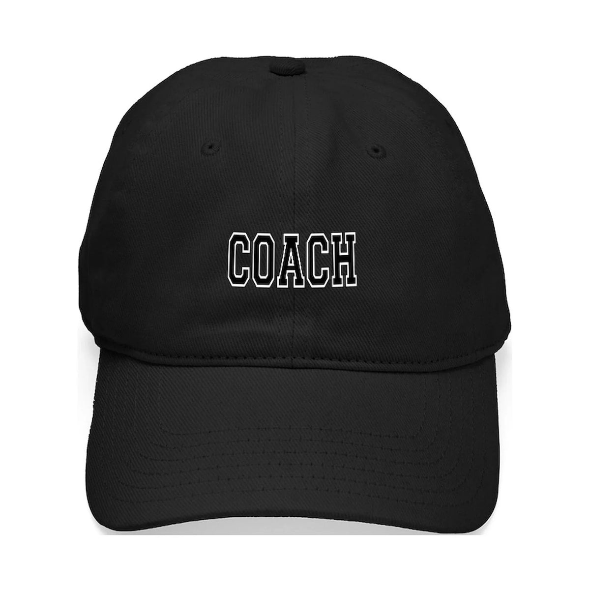 Adjustable Hat Baseball Black CafePress Coach Cotton - Printed Cap Canvas Black -