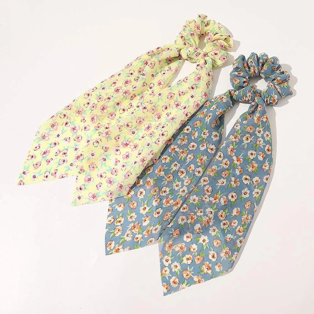 Holder, Polka Hair Girls for Dot Tails Scrunchy, 3 Bands, Women Scarf Scarf Satin Elastics Packs Scrunchies, Hair (Style12) Long Scarves, Bowknot Flower Silk Donut Daisy Ties Ponytail Hair