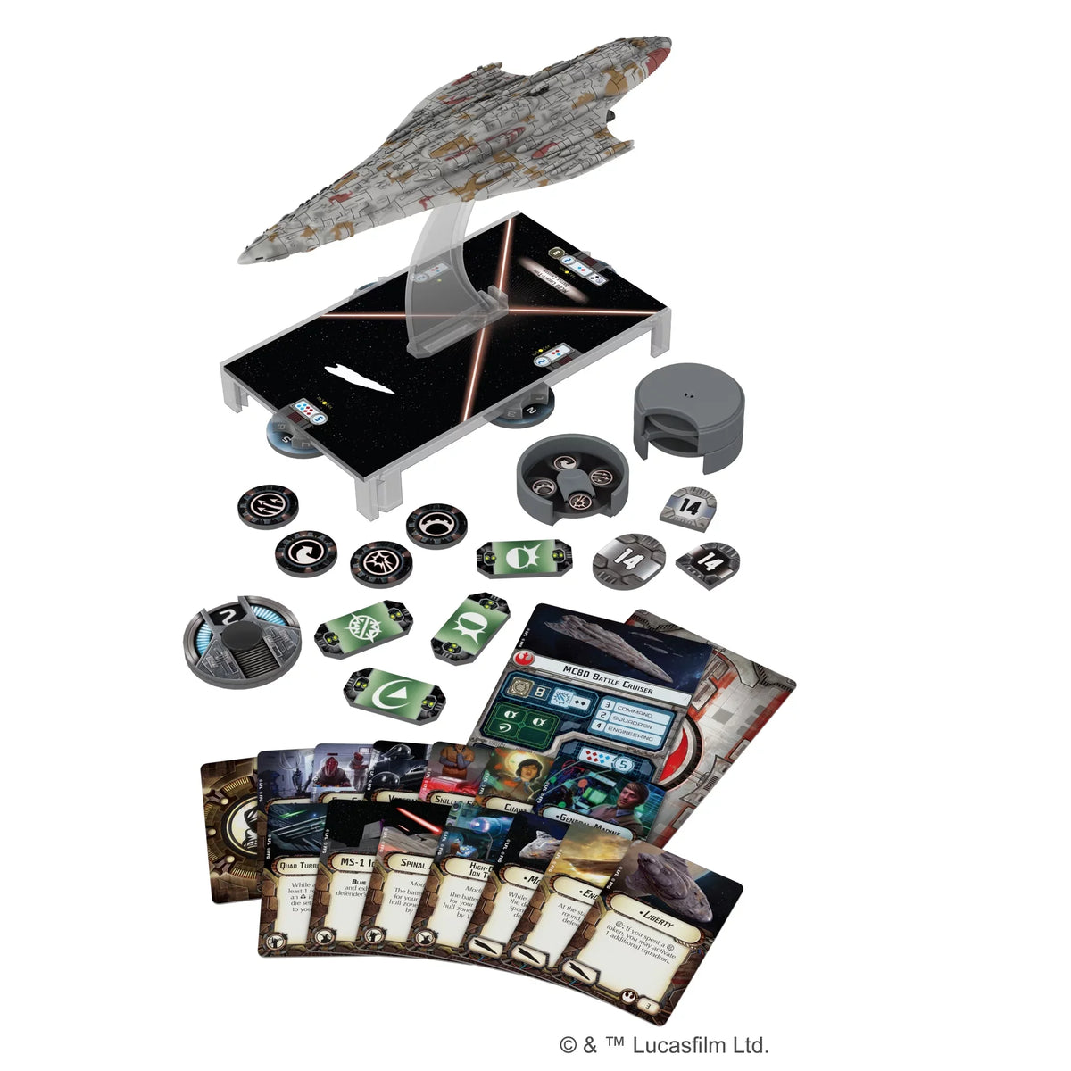 Armada: and for Up, 14 Star Expansion Miniature from Cruiser Wars Game Asmodee Ages Liberty Class