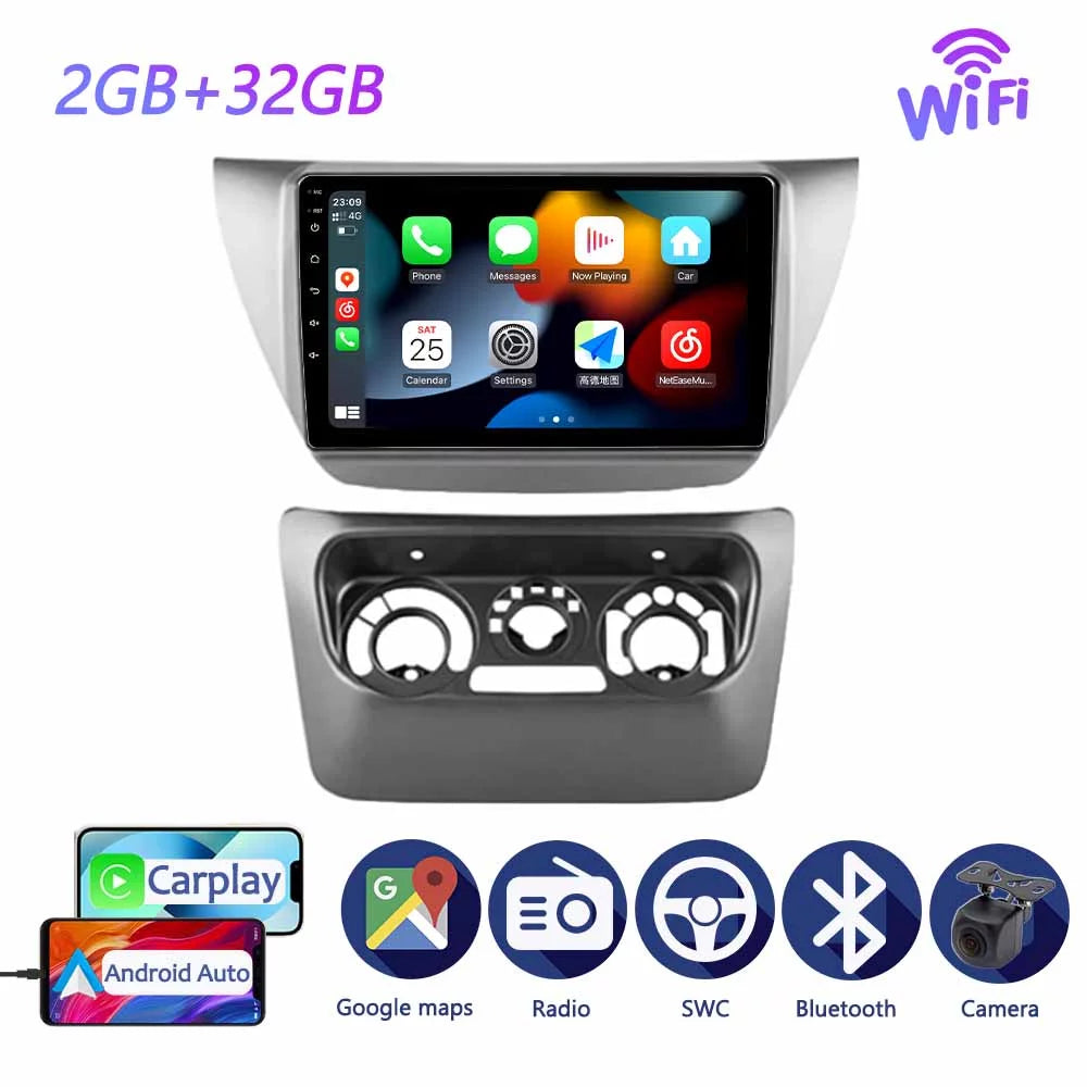 Radio Carplay Lancer With 9 Android Navi Car Mitsubishi Stereo Android Auto For Bluetooth GPS - 2000 2010 Screen CS