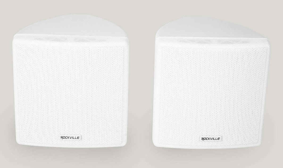 White Speakers Restaurant/Bar 6-Zone Pendant+Ceiling for Cube+2) 3.5" JBL Amp+4)