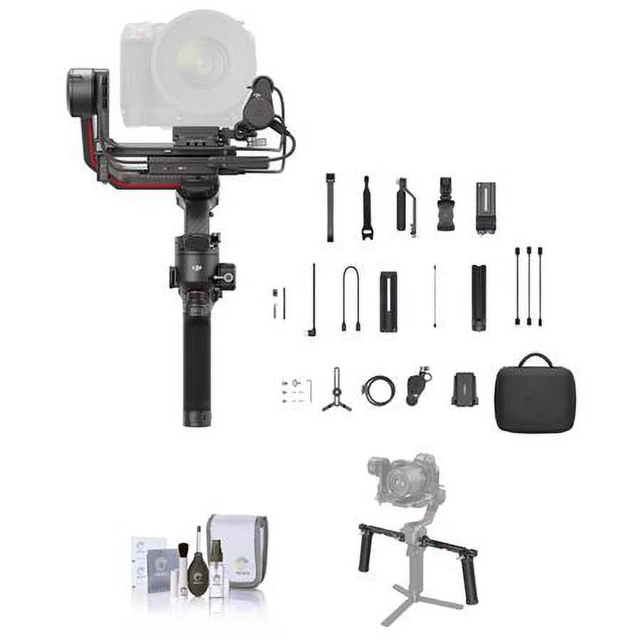 Cleaning Stabilizer Combo SmallRig RS Pro Handgrip, Dual 3 Kit Bundle with Gimbal