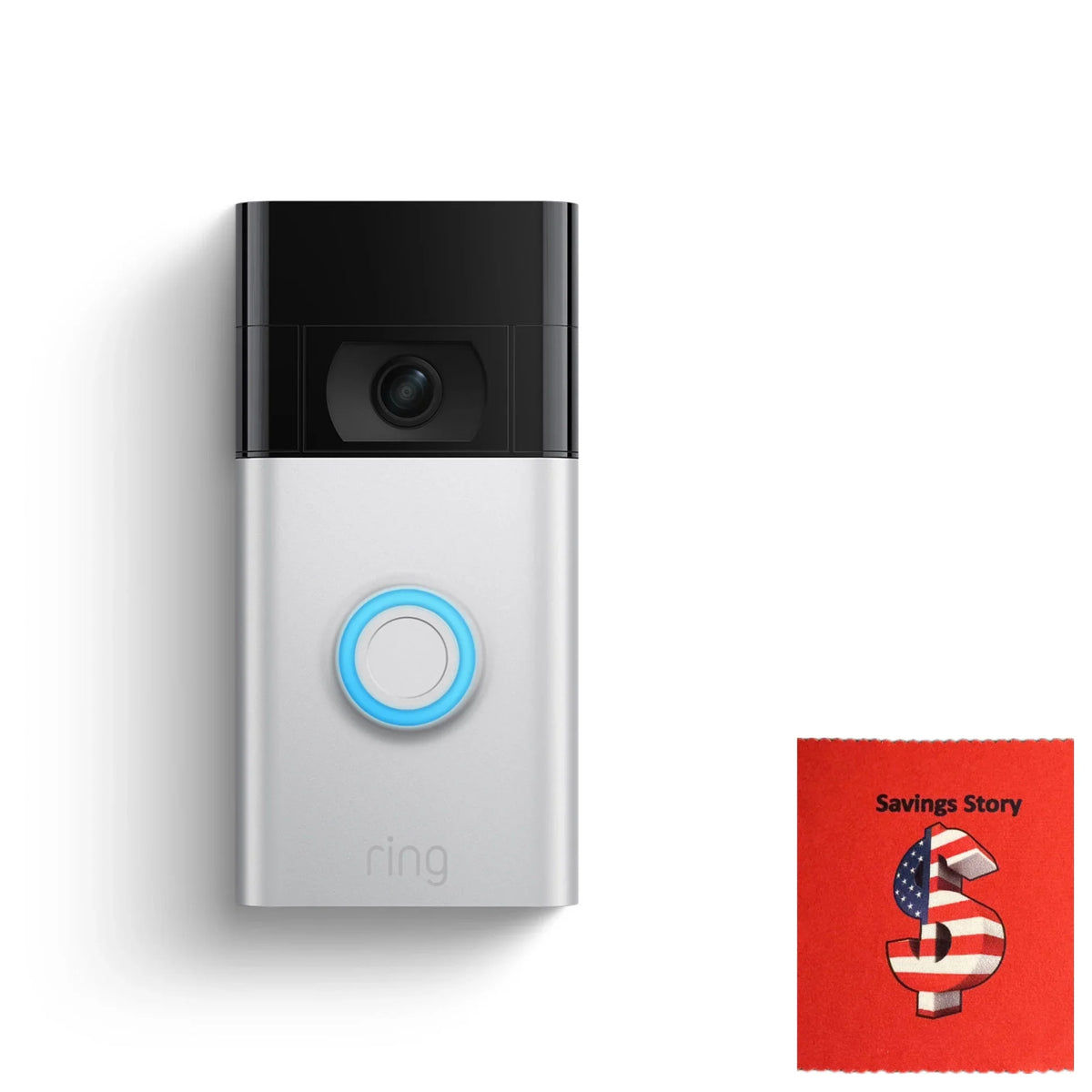 Story Camera, Cleaning Satin Battery in Cloth, or Ring_Video , 6 Doorbell 1080p , Wired Savings