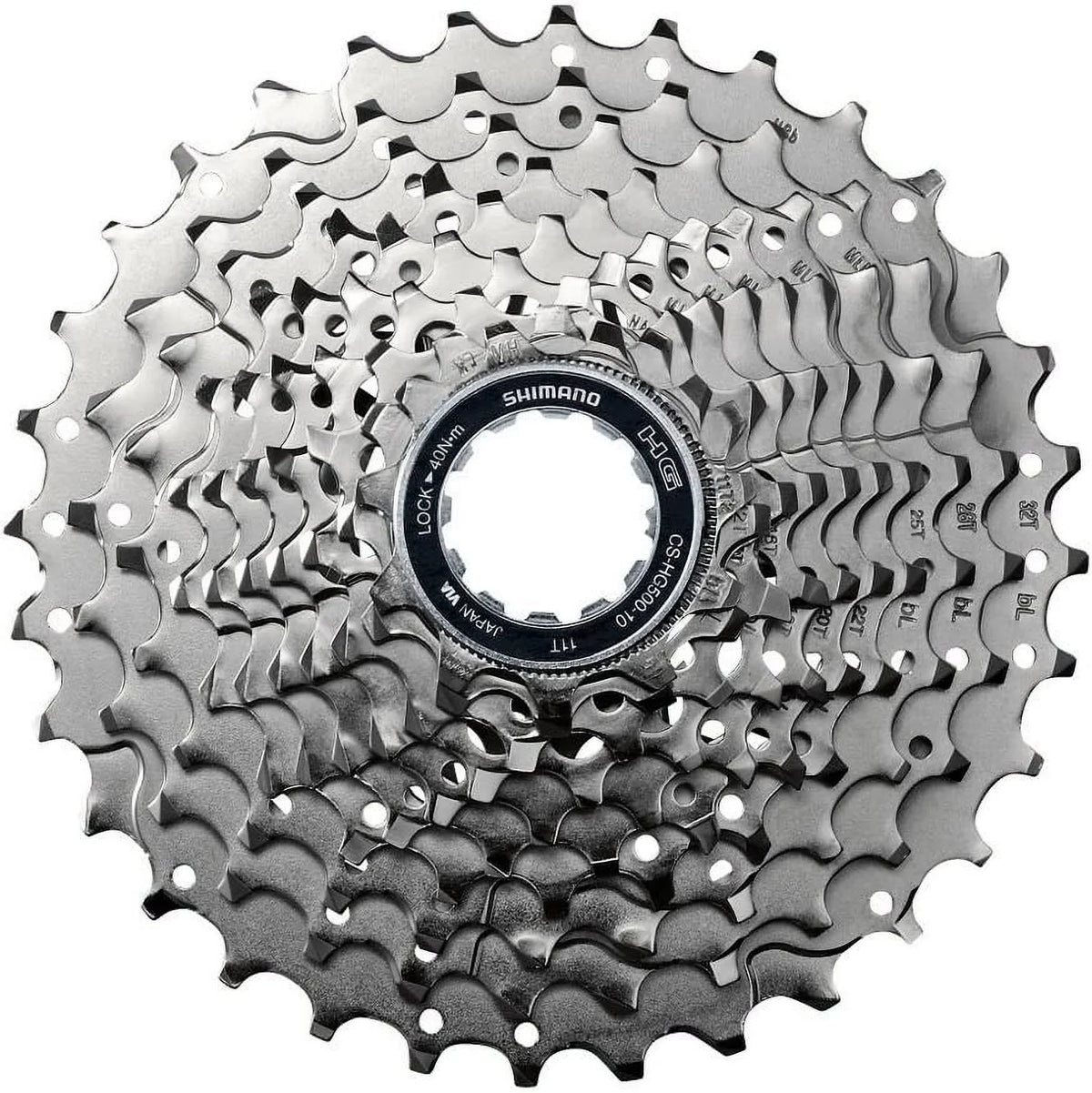 11-25T 10-Speed Shimano Tiagra Silver Road HyperGlide CS-HG500 Cassette
