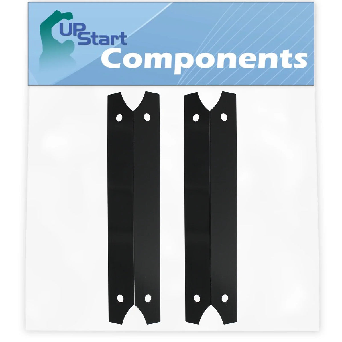 BBQ - Flame Plate Tamer, Steel Vaporizer 2-Pack Shield Heat Tent Cover 810-7600-S 3/4" Compatible for Bar, Bar, Charmglow Flavorizer Barbeque 17 Parts Burner Porcelain Replacement Grill