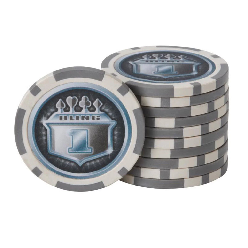 Bling Case Em Texas Fat w/ Count Clay Hold Poker Chip Set 55-0655 500 Cat