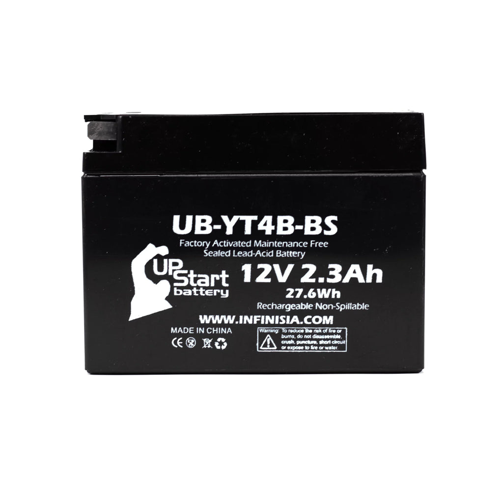 2012 2-Pack Activated, UpStart 2.3Ah, 12V, Yamaha SR400 400CC - Replacement Maintenance UB-YT4B-BS Motorcycle (FI) Factory Battery Free, Battery