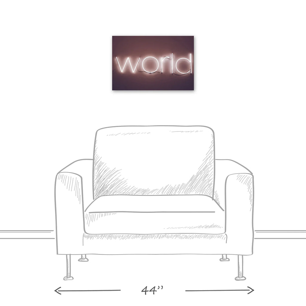 18x12 Canvas Products Neon Art Wall World Creative