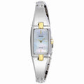 SUP218 Seiko Two Pearl Tone Solar Dial Women's Steel Core Mother Power of Reserve Watch