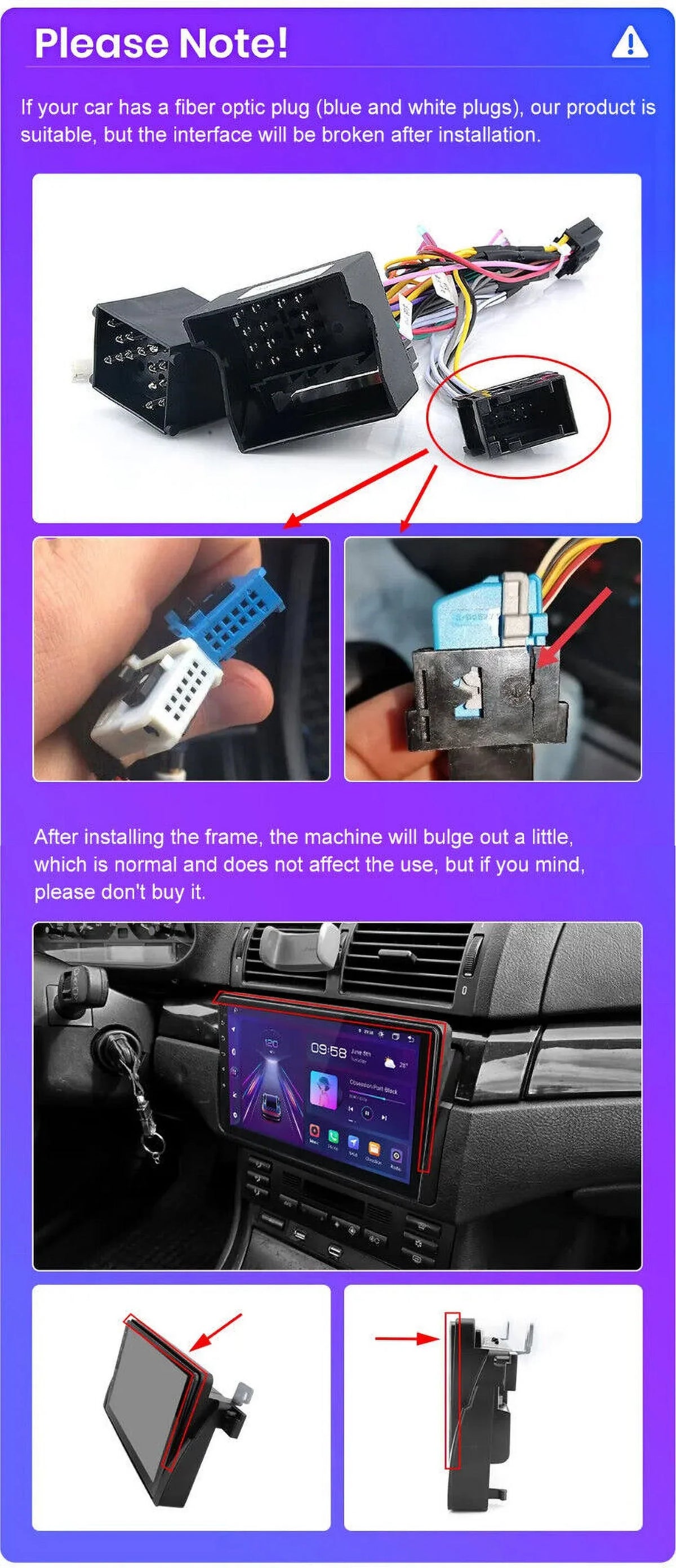 Car Apple USB WIFI Bluetooth GPS Stereo inch 2+32GB Touch E46 Android 12 FM Android RDS for M3 Carplay Auto 9 HD Radio Screen BMW